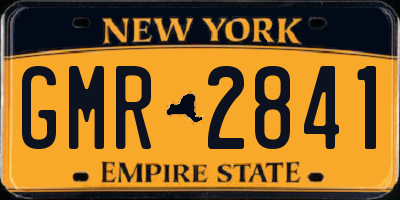 NY license plate GMR2841