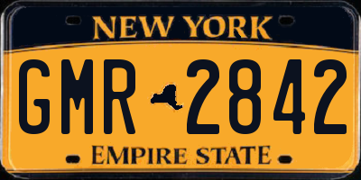 NY license plate GMR2842
