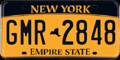 NY license plate GMR2848