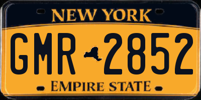 NY license plate GMR2852