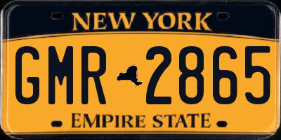 NY license plate GMR2865