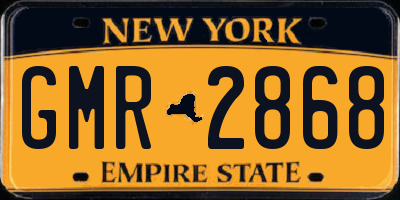 NY license plate GMR2868