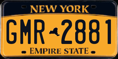 NY license plate GMR2881