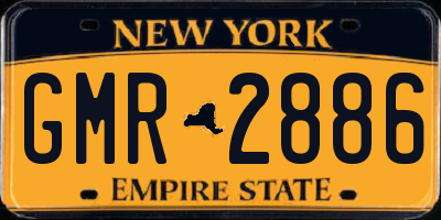 NY license plate GMR2886