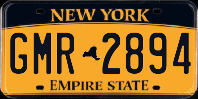 NY license plate GMR2894