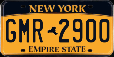 NY license plate GMR2900