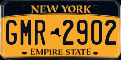 NY license plate GMR2902