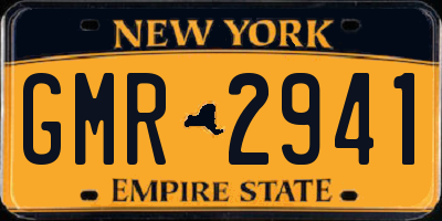 NY license plate GMR2941