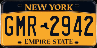 NY license plate GMR2942