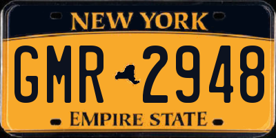 NY license plate GMR2948