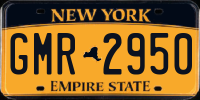 NY license plate GMR2950