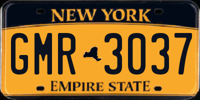 NY license plate GMR3037