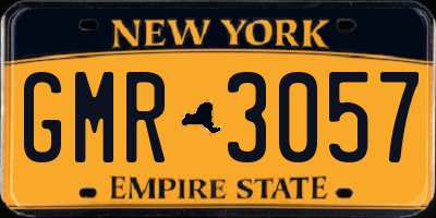 NY license plate GMR3057