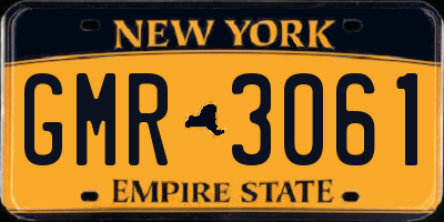 NY license plate GMR3061
