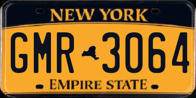 NY license plate GMR3064