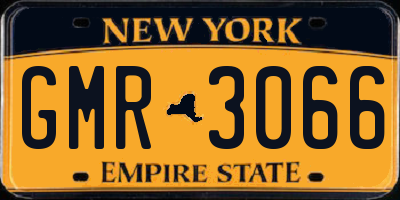 NY license plate GMR3066