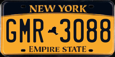 NY license plate GMR3088