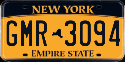 NY license plate GMR3094
