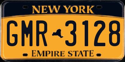 NY license plate GMR3128