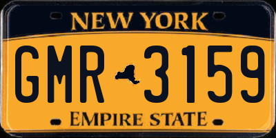 NY license plate GMR3159