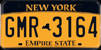NY license plate GMR3164