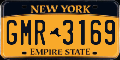 NY license plate GMR3169