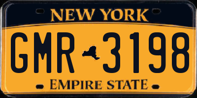 NY license plate GMR3198