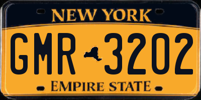 NY license plate GMR3202