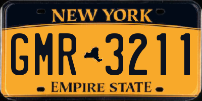 NY license plate GMR3211