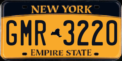 NY license plate GMR3220