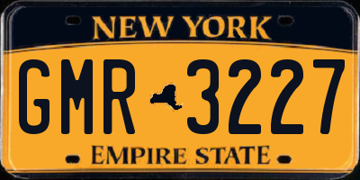 NY license plate GMR3227