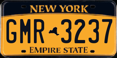NY license plate GMR3237