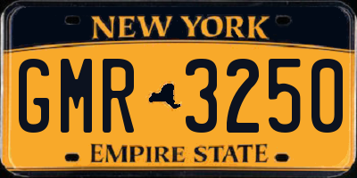NY license plate GMR3250