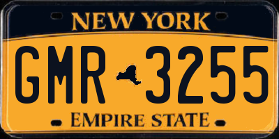 NY license plate GMR3255