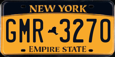 NY license plate GMR3270