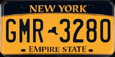 NY license plate GMR3280