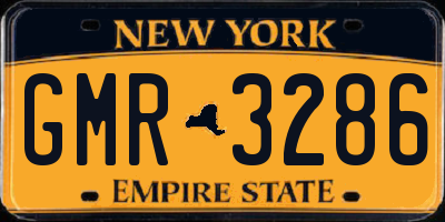 NY license plate GMR3286