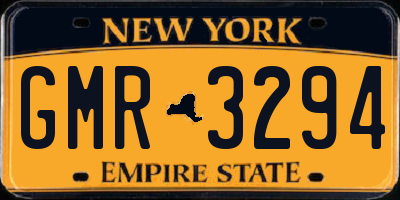 NY license plate GMR3294