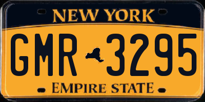 NY license plate GMR3295