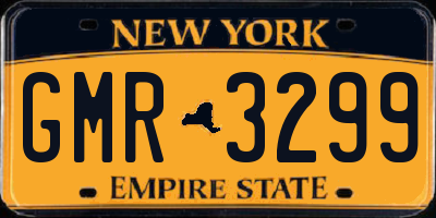 NY license plate GMR3299