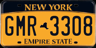 NY license plate GMR3308