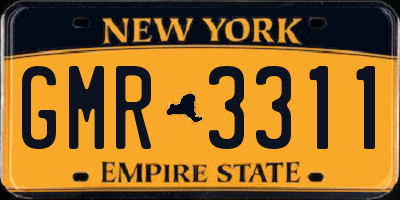 NY license plate GMR3311