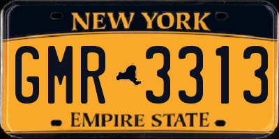 NY license plate GMR3313