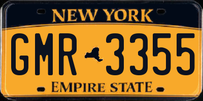 NY license plate GMR3355
