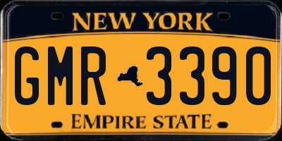 NY license plate GMR3390