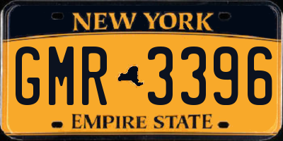 NY license plate GMR3396