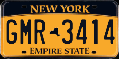 NY license plate GMR3414