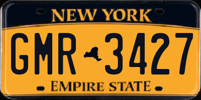 NY license plate GMR3427