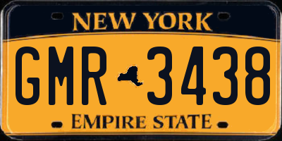 NY license plate GMR3438