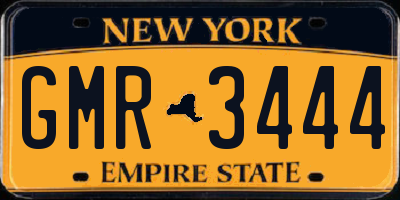 NY license plate GMR3444